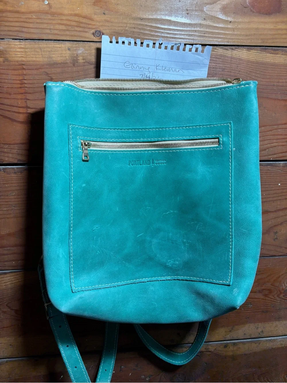 Portland Leather Large Tote backpack in Reef